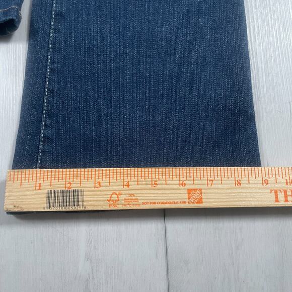 Vintage Bebe Y2k Low Rise Size 31 Flare Jeans Patchwork Rhinestone Distressed - Picture 16 of 16